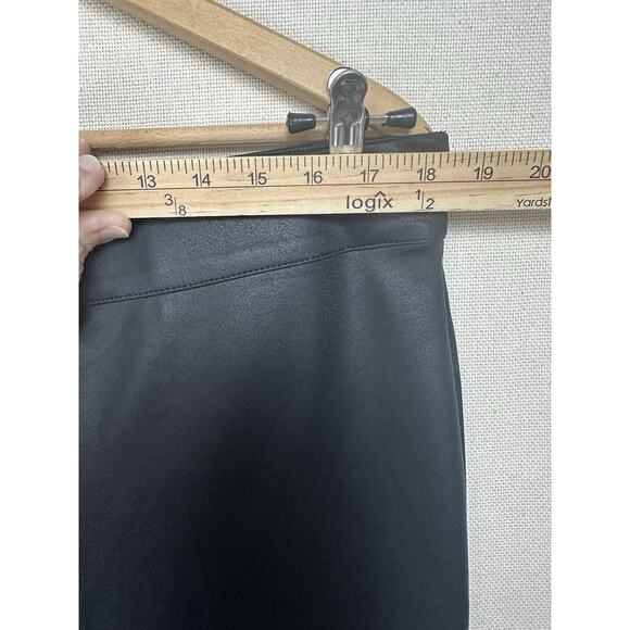 Lane Bryant Black Faux Leather High Waist Womens Ponte Leggings Pants Size 18/20 - Picture 3 of 7